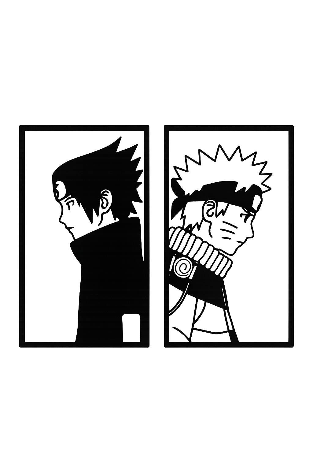 Naruto Wall Art – Epic Ninja Silhouette for Anime Fans
