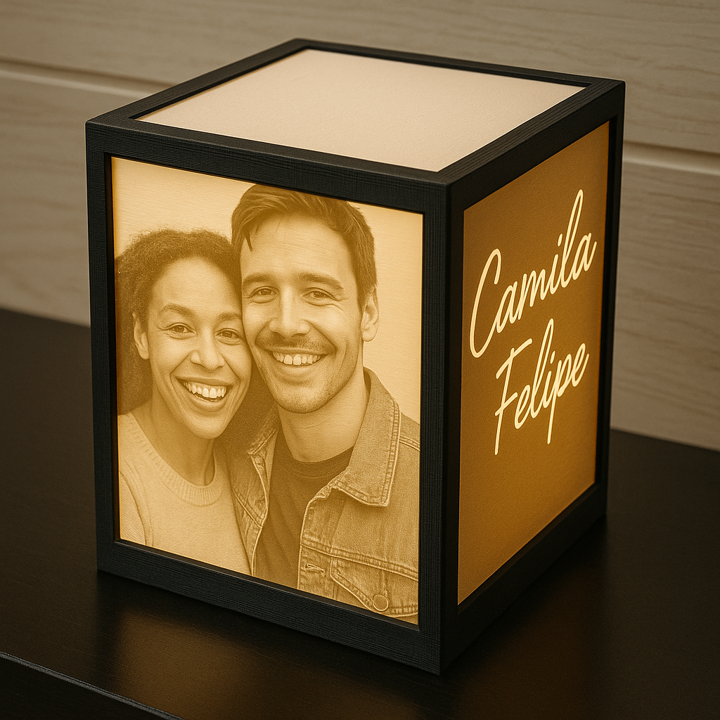 Personalized 3D Printed Lithophane LED Photo Frame – Custom Picture Gift for Home or Anniversary